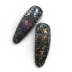 Sequin Covered Snap Clip Set New